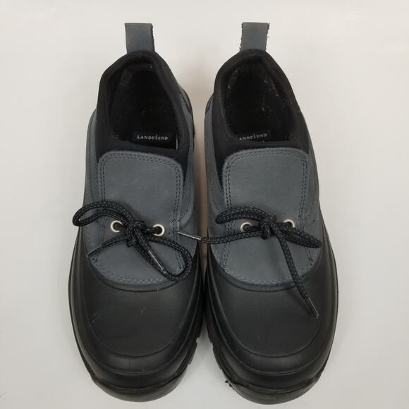 Lands' End Women's Black Gray Duck Shoes Size 7 - Picture 2 of 7